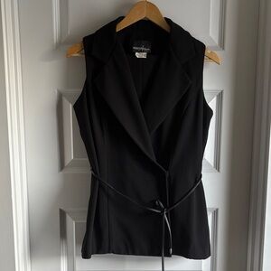 Positive Attitude Black Sleeveless Blazer